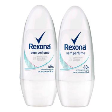 Imagem de Desodorante Rexona Sem Perfume Roll-on Antitranspirante 48h 50ml | Kit com duas unidades