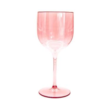 Imagem de Kit 8 Taças De Vinho De Acrílico Cristal 260ml Drink Cor:Rose Gold