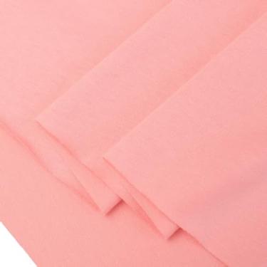 Imagem de Verão algodão malha tecido liso roupas bebê BJD camiseta manga curta moletom fino (51 rosa, 2 jardas pré-cortado)