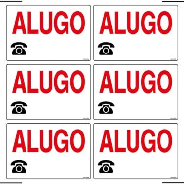 Imagem de Combo 6 Placas De Sinalização Alugo 30x20 Ekomunike - P-14 F9e