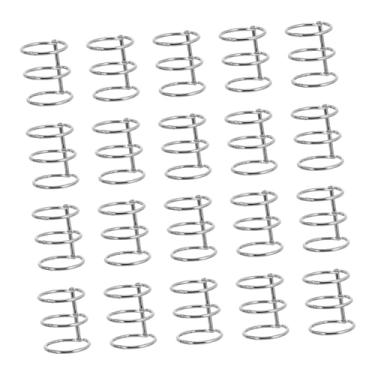 Imagem de LALAFINA 20 Unidades clipe de fichário escritorio acessorios escritório acessórios anéis elásticos anéis de pressão para fichários clipes de fichário anel de ligação de folha solta Metal a7