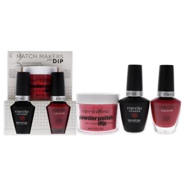 Imagem de Match Makers Plus Dip – Gaia by Cuccio para mulheres – 3 peças de sistema de polimento em pó profissional de 45 g, gel de imersão de 12,5 g, esmalte colorido de 12 g