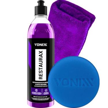 Imagem de Restaurax Revitalizador Restaurador de Plásticos Externos e Internos + Pano + Aplicador Vonixx