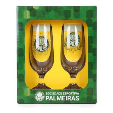 Imagem de Conjunto Com 2 Taças De Cerveja Chopp Do Palmeiras Porco - Coisaria