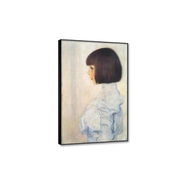Imagem de Retrato de Helene Klimt por Klemt Canvas Wall Art Famous Paintings Print on Canvas Reprodução Fine Art Pintura a óleo paisagem arte imagem para decoração de sala de estar 40 x 60 cm 40 x 60 cm moldura