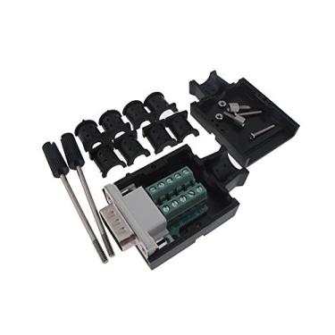 Imagem de DB9 Conector D-sub de placa de breakout macho com capuz de duas peças