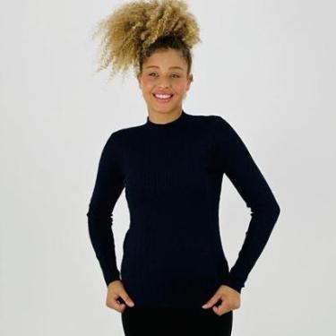 Imagem de Blusa Facinelli Lã Manga Longa Gola Alta Casual Feminina-Feminino