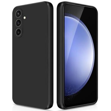 Imagem de GiiYoon Capa para Samsung Galaxy S23 FE, capa protetora de corpo inteiro com toque suave e sedoso, case à prova de choque com forro em microfibra - Preto