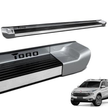 Imagem de Estribo Lateral Toro 2016 a 2024 Prata Billet Personalizado