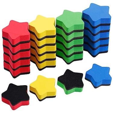 Imagem de 24 peças de borracha magnética forte para quadro branco – mini borrachas apagáveis a seco, limpador de quadro negro pequeno para crianças e professores, sala de aula, material escolar, casa e