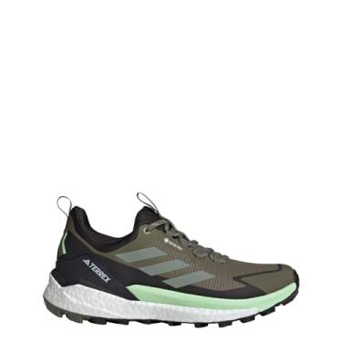 Imagem de Adidas Tênis de caminhada TERREX Free Hiker 2.0 Low GORE-TEX, Olive Strata/Prata Verde/Core Black, 45