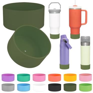 Imagem de 2 peças de silicone para garrafa de água Stanley IceFlow Fast Flow 680 g, amortecedor de bota de silicone para Stanley Quencher 1,134 g, para IceFlow 590 ml, para garrafa Quick Flip GO de 680 g