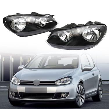 Imagem de GXYWADY Substituição do conjunto de faróis para Golf/Jetta Sportwagen (MK6) 2010-2014 lado esquerdo e direito 5K0941005C, 5K0941006C