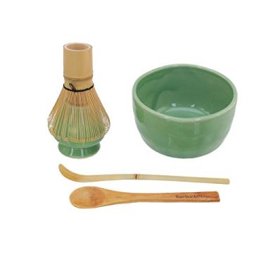 Imagem de Marca BambooMN – Conjunto de tigelas Matcha (inclui tigela, descanso, batedor de chá, Chasaku, colher de chá) – Conjunto 1/2/10, Soft Light Green, 1