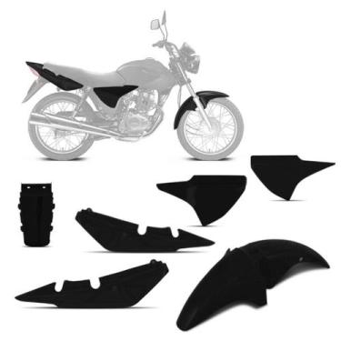Imagem de Kit Carenagem Moto Honda Paralama Titan 150 2004 2005 2006 2007 2008 -