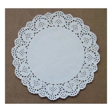 Imagem de Fundo Rendado de Papel Redondo Branco 11,4cm - 24 un - Rizzo - Artlill