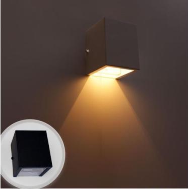 Imagem de kit com 6x Arandelas 1 facho para parede muro externa e interna - pret