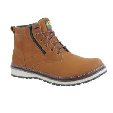 Imagem de Bota Masculina Casual Zíper Lateral em Couro Bell Boots, 42, Marrom cl
