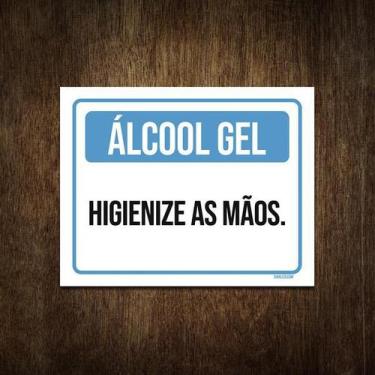 Imagem de Placa Sinalização - Álcool Gel Higienize As Mãos 27X35 - Sinalizo