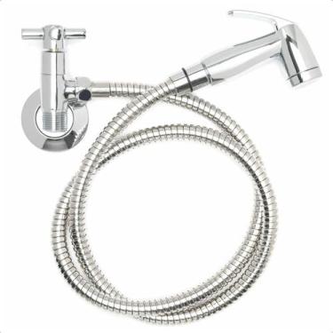 Imagem de Ducha Higiênica de Metal C33 Cromada Chuveirinho Banheiro Bidê Lavabo 