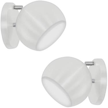 Imagem de Kit 2 Arandelas Articuladas Retrô Bola Branco/Branco - MARRYLUZ