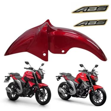 Imagem de Paralama Dianteiro Vermelho + Emblema ABS Fazer 250 Fz25 2020 2021 202