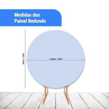 Imagem de Trio de Capas Cilíndricas + Painel Redondo Sublimado C/Elástico De Rep