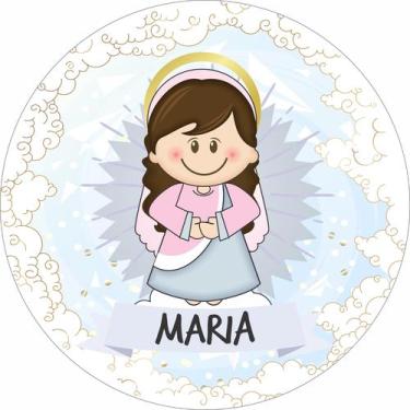 Imagem de Painel de Lona Redondo Santinhos Católicos Nossa Senhora Maria - Fabri