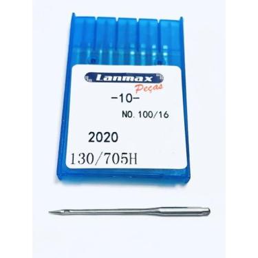 Imagem de Agulha para Máquina Doméstica 2020 Nº 16 Lanmax - Pct 10 Unidades