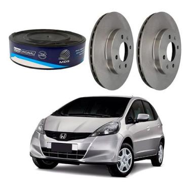 Imagem de Par Disco Freio Dianteiro Honda New Fit 1.4 1.5 2009 A 2014 - MDS