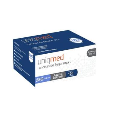 Imagem de Lancetas de Segurança 28G x 1.5mm c/ 100 Uniqmed