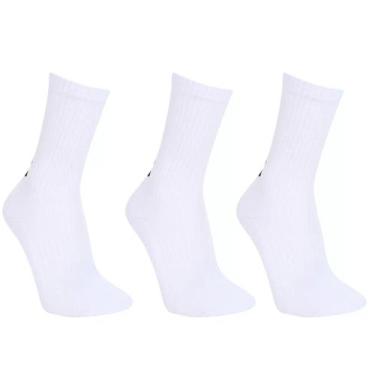 Imagem de Kit Meia Under Armour Cano Longo Core Cotton Crew 3 Pares - Gelo, M
