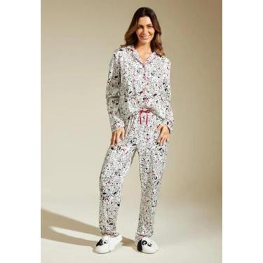 Imagem de Pijama recco aberto longo de charmeuse 101 dálmatas, 42, Est, Dalmatas