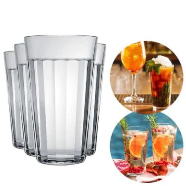 Imagem de Jogo de Copos Americano Vidro Long Drink 450ml Nadir 4 Peças - Nadir F