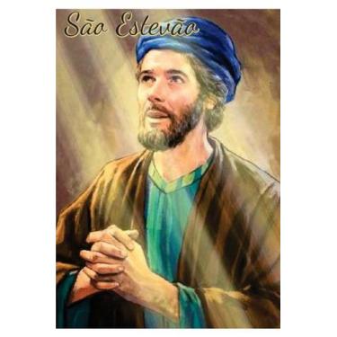 Imagem de 200 Santinho Santo Estêvão (oração no verso) - 7x10 cm - Santinhos do 