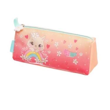 Imagem de Estojo Infantil Gatinha Cute Escolar Organizador Porta Lápis - Pacific
