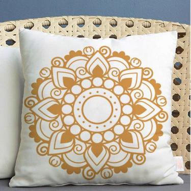 Imagem de Almofada Estampada Mandala 40x40cm Obery Laranja - FASTLAR