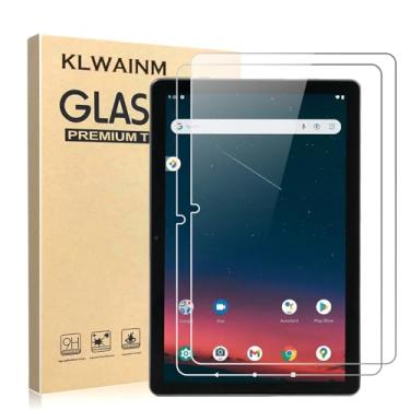 Imagem de [Pacote com 2] KLWAINM Protetor de tela de vidro temperado para tablet infantil Onn. 25.7 cm/10.1 polegadas 2022 Gen 3/3ª geração (modelo: 100071485) com 2,5D 9H película protetora transparente HD