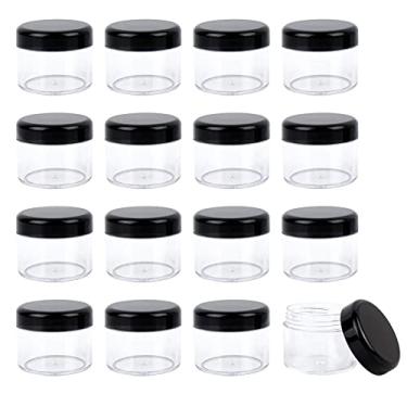 Imagem de AUEAR, Pacote com 20 potes redondos de plástico para cosméticos com tampa para cremes líquidos, amostras, loção, pomadas, amostras, geleca pequena para armazenamento de viagem, 20 ml