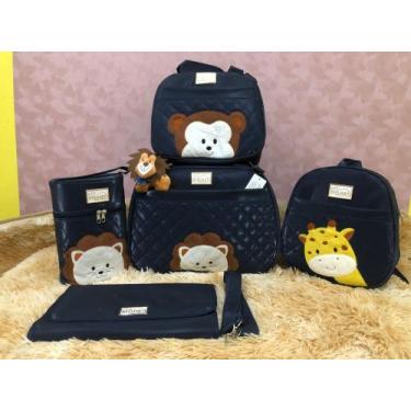 Imagem de Kit De Bolsa Mala Maternidade 5 Peças Completo Safari - WLN Magazine