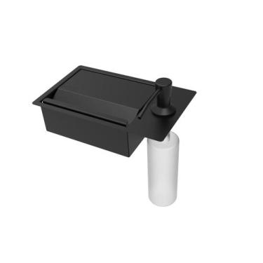 Imagem de Porta Esponja Com Dispenser Detergente De Embutir Na Bancada - HZ