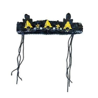 Imagem de Tiara Luxo Melindrosa Fantasia Festa Anos 60 Carnaval - Blook, Preto, 