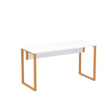 Imagem de Mesa Diretora Tubular P25 Pandin 1,7 M Branco e Laranja