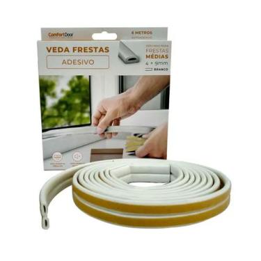 Imagem de Veda Frestas 6mm Vãos Portas E Janelas 6 Metros Branco - ComfortDoor