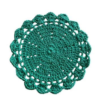 Imagem de Kit 6 Sousplat Crochê Redondo Barbante Para Mesa De Jantar - Romacris 