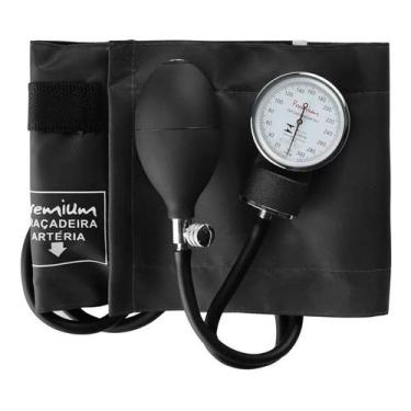 Imagem de Aparelho De Pressão Manual Esfigmomanômetro Premium - Cor Preto