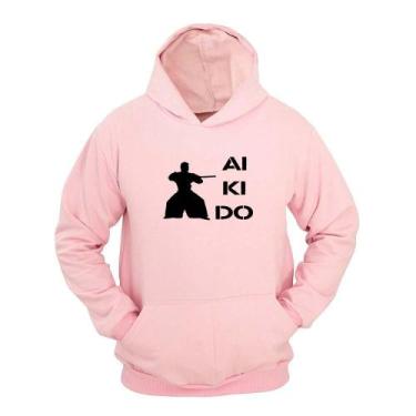 Imagem de Moletom Masculino Capuz Estampa Aikido Bolso Canguru Moderno - Ragor, 
