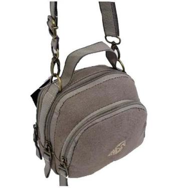 Imagem de Bolsa Transversal Lona Grossa Masculina KVN8009, Marrom