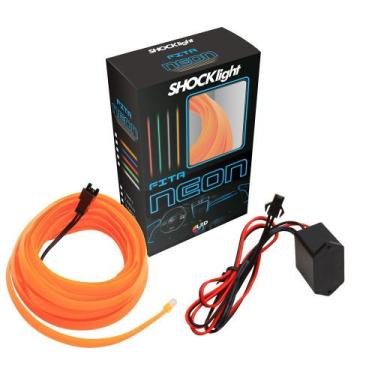 Imagem de Fita Led Neon Laranja 2 Metros P/ Painel Interior Automotivo - SHOCKLI