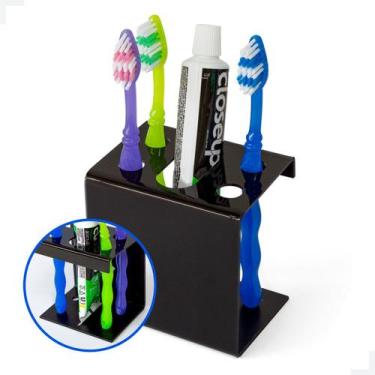 Imagem de Porta Escovas de Dente Acrílico Preto - Nico Store Brasil 